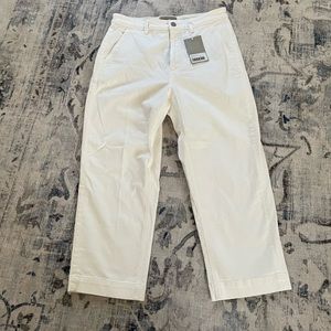 Everlane Straight Leg Crop Pants in Bone, Size 12
